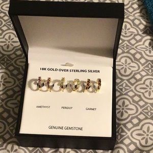 3 pair hoop earrings